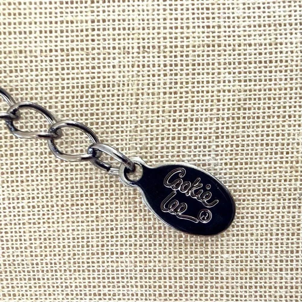 Cookie Lee Black Faceted Bead Necklace with Statement Drop Pendant - Picture 5 of 7